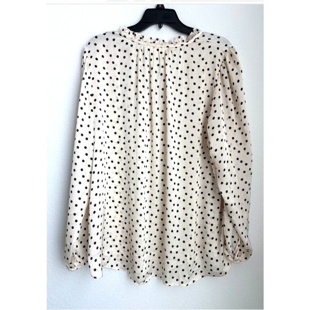NWOT Womens Plus Haver & Blair Satin Polka Dot Blouse Size 2X - Picture 2 of 3